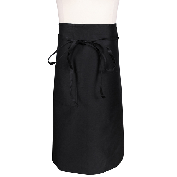 Chef Revival Knife & SteelBistro Apron w/ side pocket - Black 607BA-BK